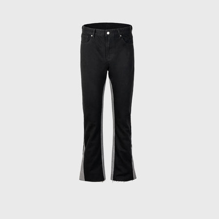 Pantalon coupe slim contrastée