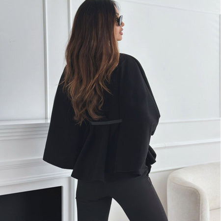 Cape Poncho élégante avec ceinture