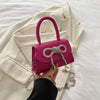 Small square shoulder bag with lace