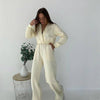 Pants Suit Cardigan solid color